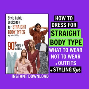 How to Dress for STRAIGHT /RECTANGLE Body Shape Analysis STRAIGHT Body Typing Analysis &Shopping Guide by Personal Stylist *Instant Download