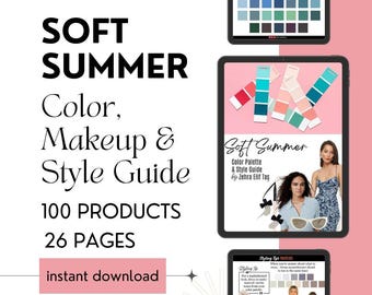 Zachte zomerkleurenanalyse, stijlgids, make-uppalet (pdf-download)