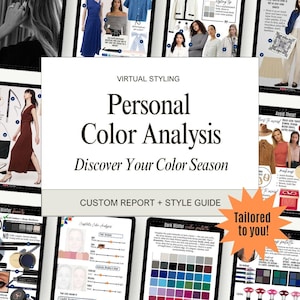 Color Season Analysis & Style Guide | 12 Season Personal Color Analysis with Custom Report + Curated Digital Palette PDF – Gift Ready