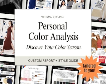 Color Season Analysis & Style Guide | 12 Season Personal Color Analysis with Custom Report + Curated Digital Palette PDF – Gift Ready
