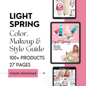 Light Spring Color Analysis, Style Guide, Makeup Palette (PDF Download)