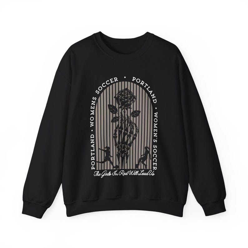 Sudadera unisex con cuello redondo y estampado de Portland Thorns imagen 4