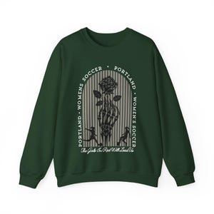 Sudadera unisex con cuello redondo y estampado de Portland Thorns imagen 6