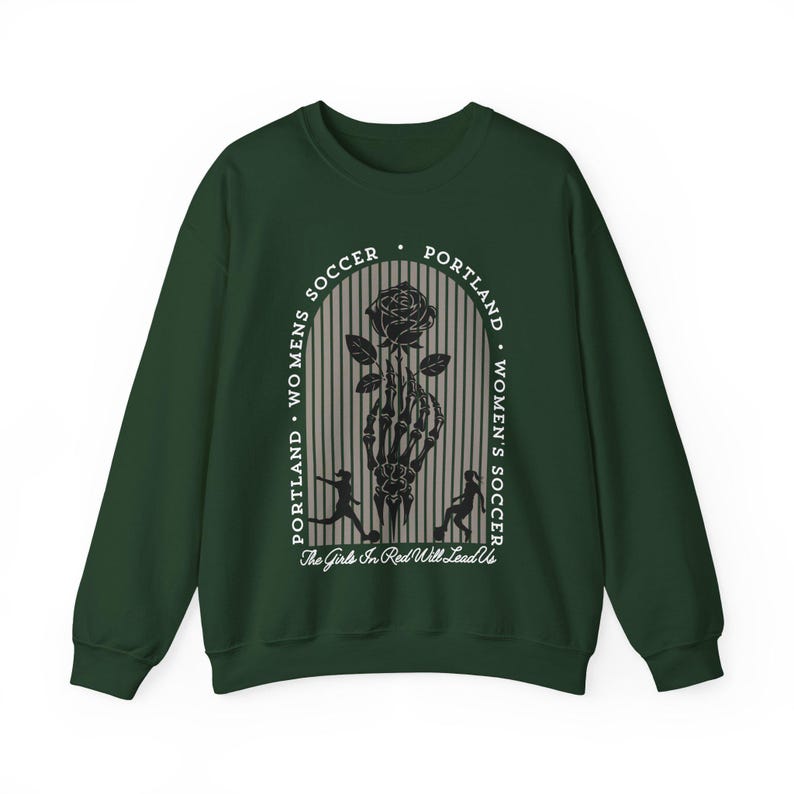Sudadera unisex con cuello redondo y estampado de Portland Thorns imagen 6