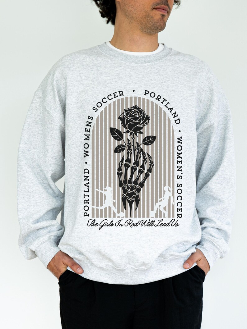 Sudadera unisex con cuello redondo y estampado de Portland Thorns imagen 2