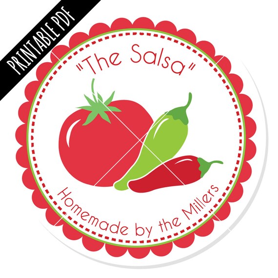 Items similar to Personalized PRINTABLE Sticker Sheet PDF -- Salsa ...