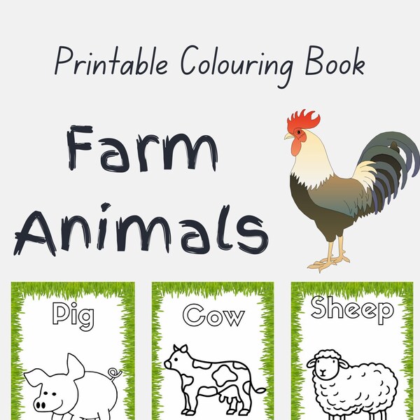 Farm Animals Colouring Pages - Printable Children's Activity Sheets