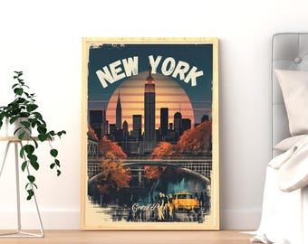 New York Wall Print Travel Poster