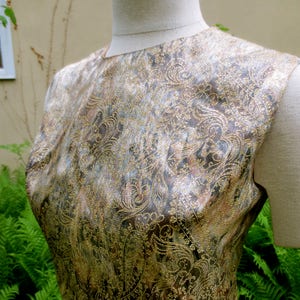 Brocade Sleeveless Top Vintage 1950&#39;s  Malbe Original Size 8