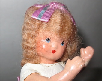 Vintage Composition Doll - Picture Cabinet Doll -Blonde Beauty
