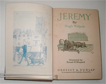 Jeremy by Hugh Walpole - Tales of a Young Boy Growing Up - First Edition 1919 Childrens Book Sophisticated Young People Read