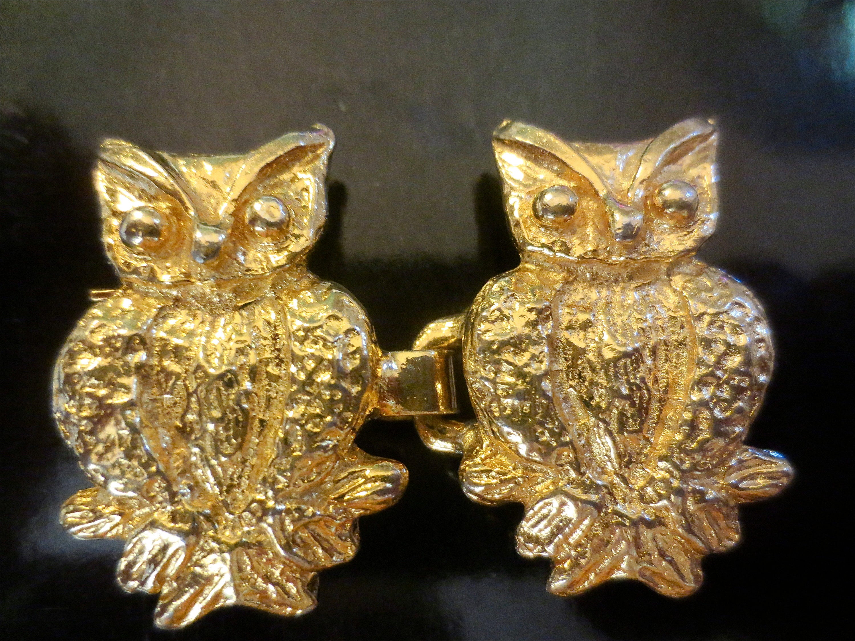 Vintage Mimi D owls belt buckle Mimi Di N - Owls Buckle - Golden Owls Belt Buckle - Vintage  main image 2