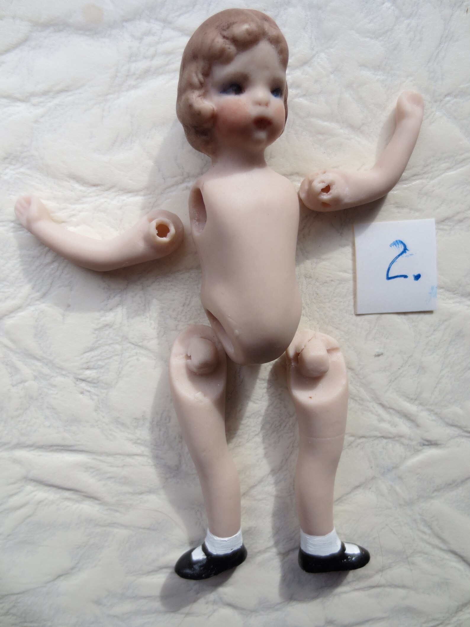 Bisque Porcelain Doll Parts A Boy and a Girl Porcelain Etsy