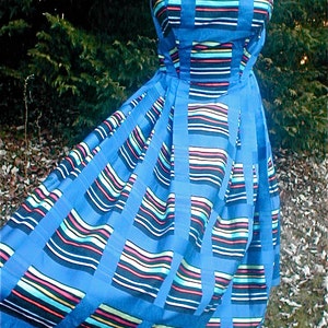 Pat Primo Summer Dress Strapless Box Pleated Full Skirt Cotton Twirl Dress image 5