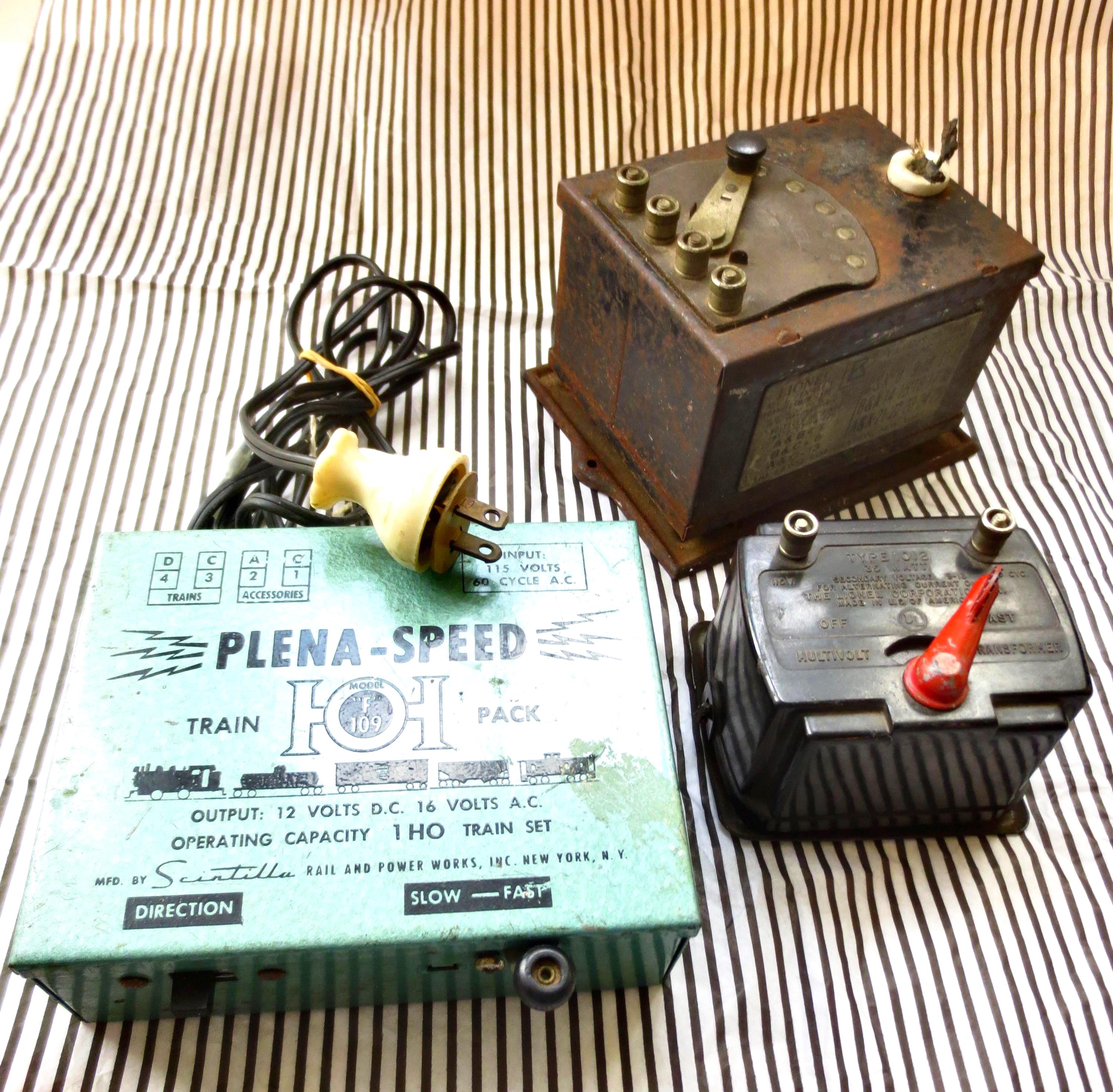 Model Train Transformer Table Model Train Transformers - Set of Three - Plena-speed and Lionel ...