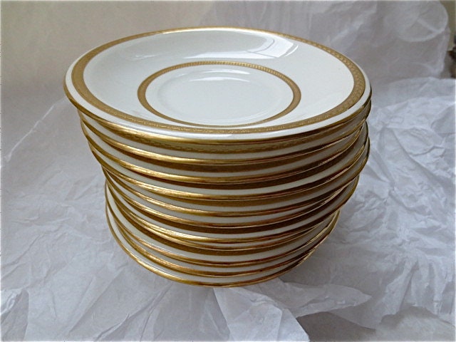 アンティークティファニー ミントン 深皿 Antique Minton Saucer Plates - 11 in Total - Made for