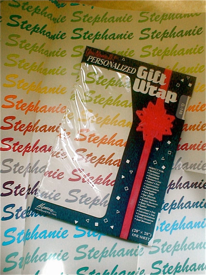 Name Wrap Rainbow Birthday Wrapping Paper Personalized Etsy