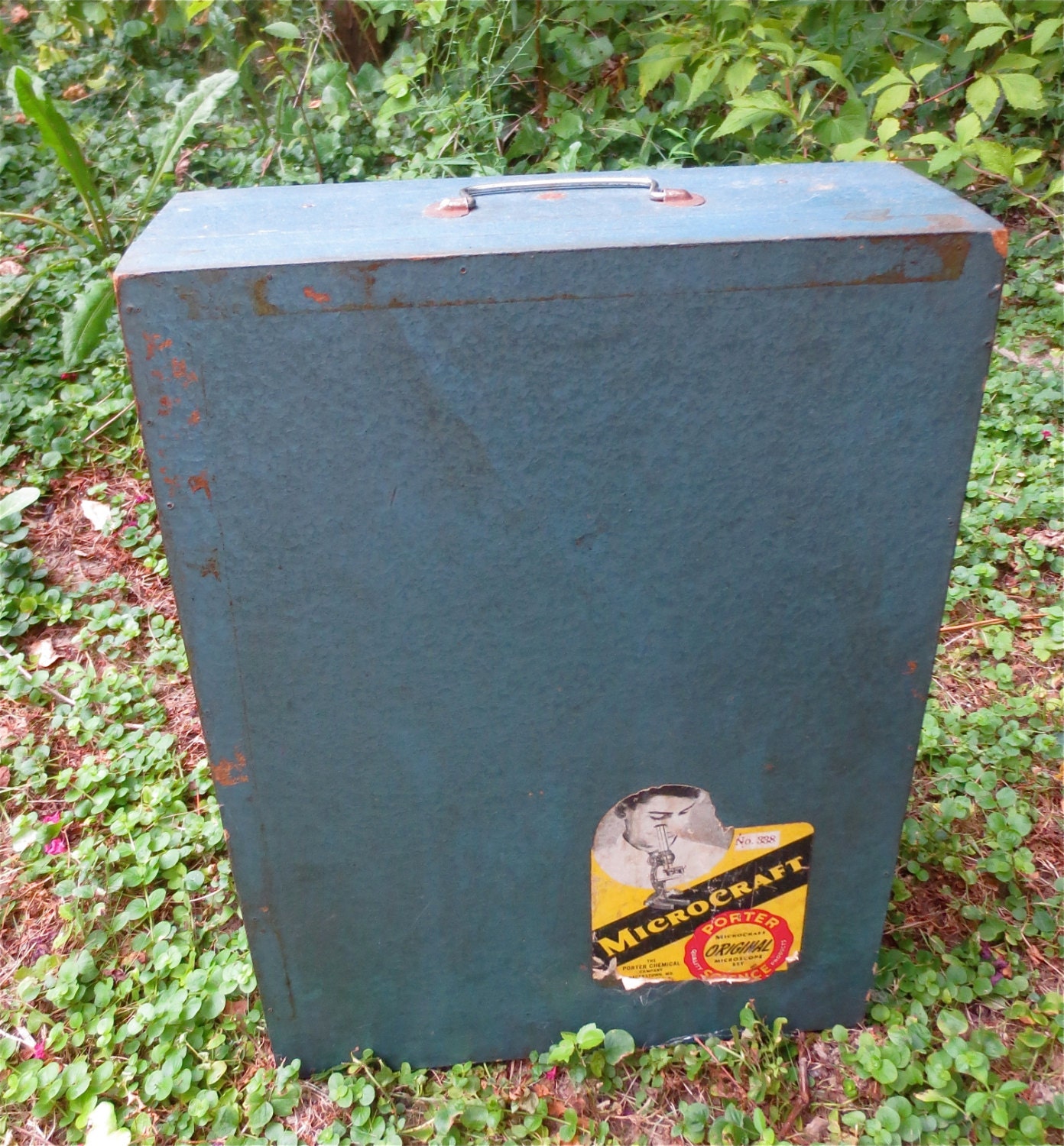 Porter Microcraft Wood Box - Amateur Science Experiment Box - Vintage 1950s  Wooden Storage Box