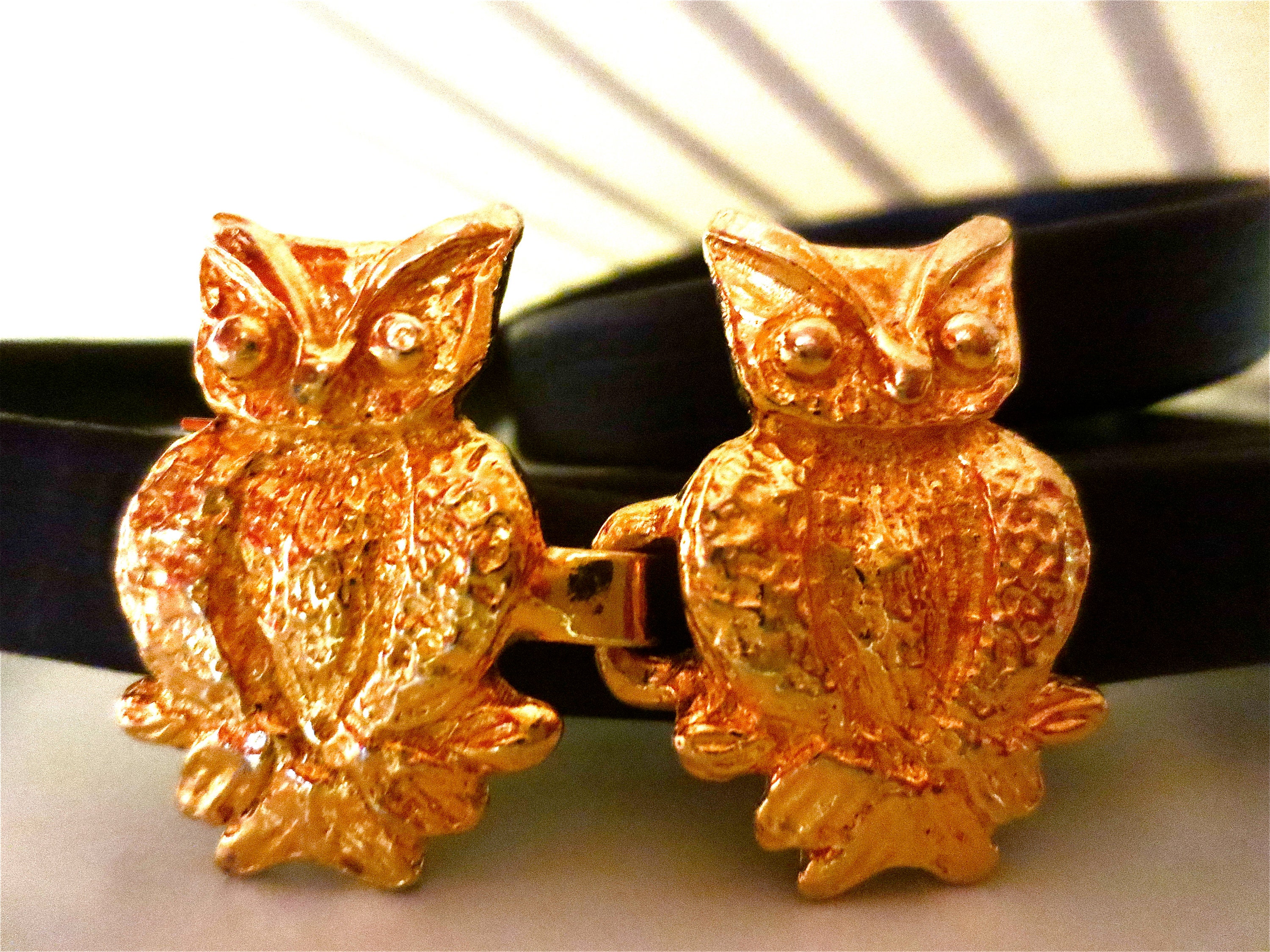 Vintage Mimi D owls belt buckle Mimi Di N - Owls Buckle - Golden Owls Belt Buckle - Vintage  main image 4