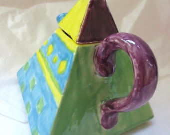 Pam's Little Teapot - Fun Ceramic - Hand Painted  Whimsical -  Ceramic Studio Magic