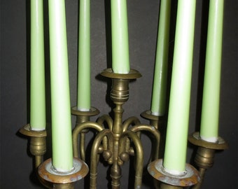 Brass Candelabra - Vintage 1970s  - 7 Candle table Candle Holder - Classic Table Lighting -