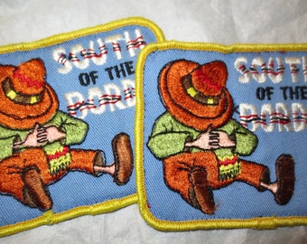 South of the Border  Patch - Vintage Souvenir Hat Patch - Embroidered Souvenir Patch  - Vintage 1970s