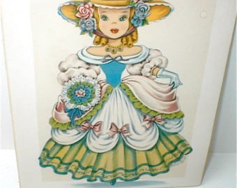 Doll of England Note Card - Vintage 1940 - Paper Ephemera Stationery