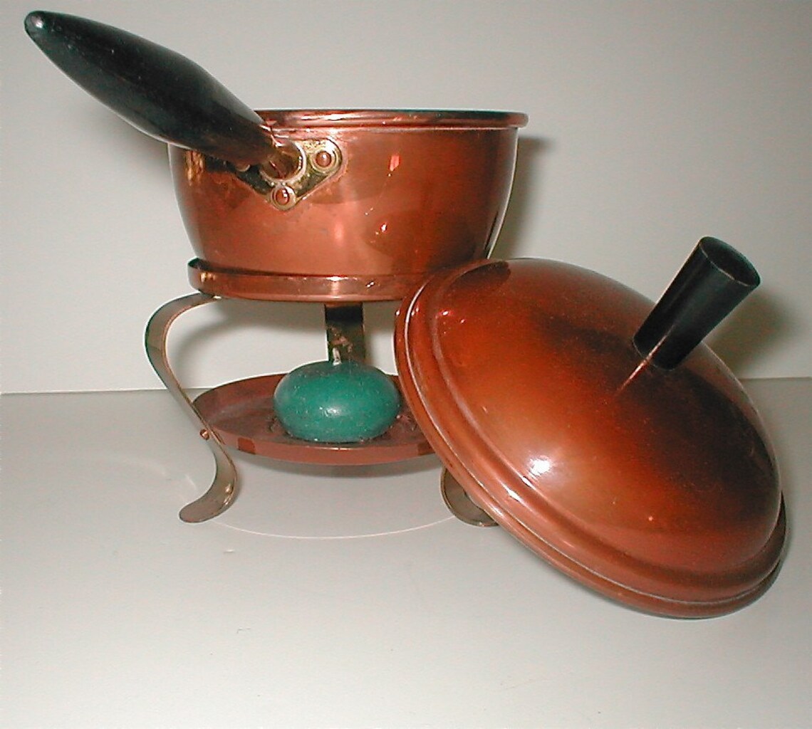 Mid Modern Copper Butter Warmer Small Sauce Pot on Warming Etsy