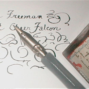 E. L. Freeman Falcon Pen Nibs - What Cheer - Set of 8 - For Clerical and Office Use - Shaded Writing Vintage 1940s