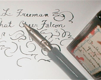 E. L. Freeman Falcon Pen Nibs - What Cheer - Set of 8 - For Clerical and Office Use - Shaded Writing Vintage 1940s