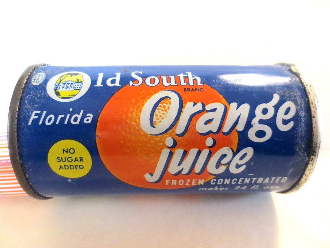 Old South Orange Juice Can Frozen Concentrate OJ Canadian Etsy