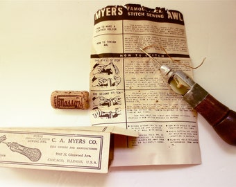 An Awl For All - Leather Stitching and Sewing Tool -  C.A. Myers Co. - Myers Famous Lock Stitch Sewing Awl
