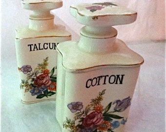 China Vanity Set Talcum and Cotton - Dressing Table Storage for Necessaries -