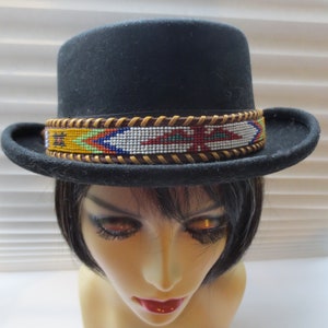 Mens Beaded Brim Bolero Hat - Etsy display picture 1