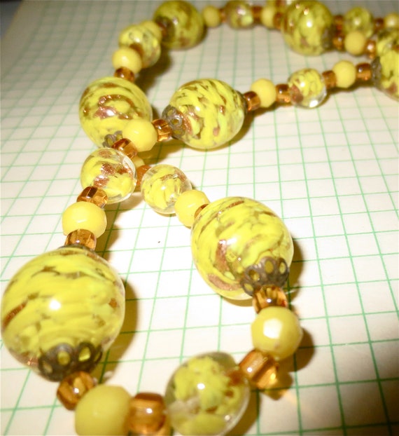 Italian Murano Glass Beads Necklace - Vintage 196… - image 4