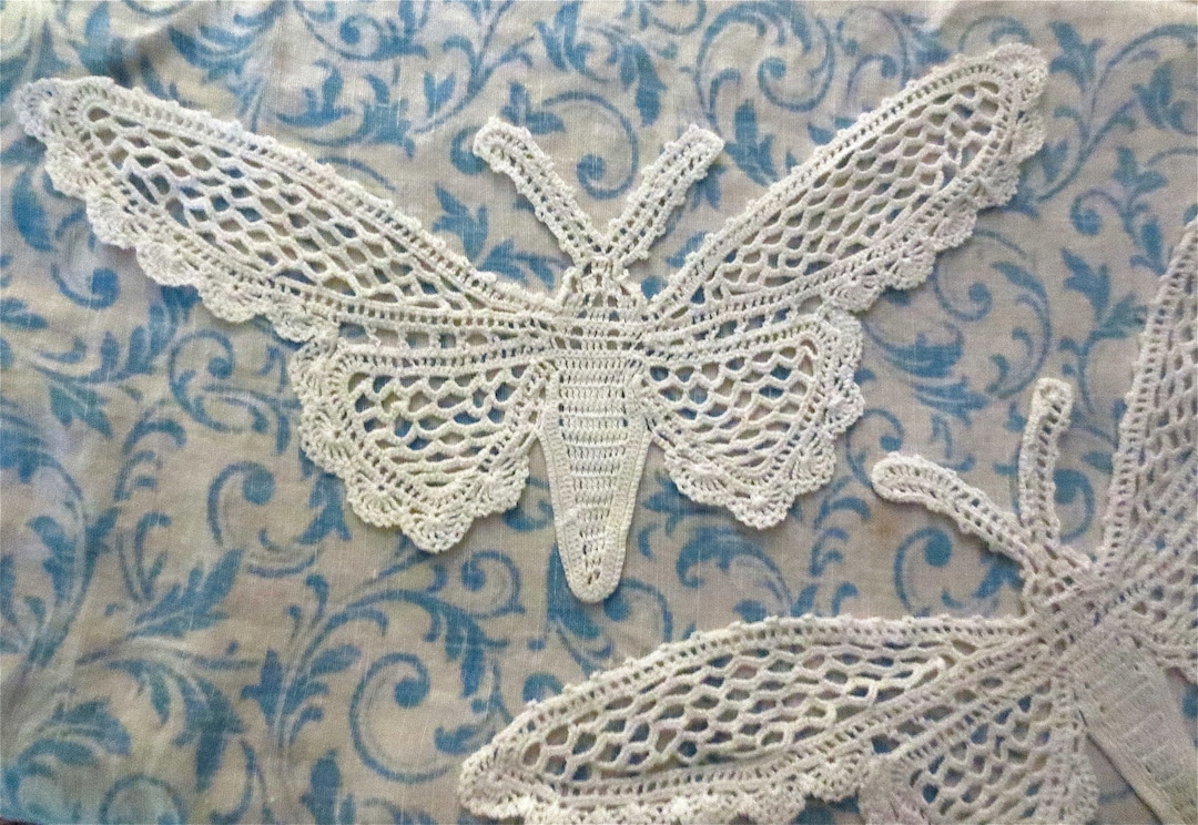 Mothra Crocheted Winged Creature Large Hand Made Applique Etsy