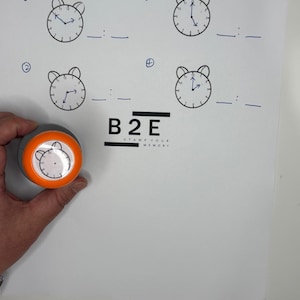 Custom Clock Rubber Stamp: Design Your Own Artwork or Logo