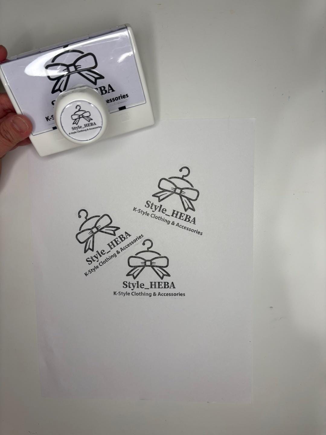 Custom Business Logo Stamp: Plastic Ink. Self-inking Waterproof ...