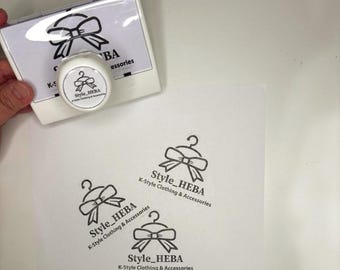 Custom Business Logo Stamp: Paper Ink. Personalized Packaging, Branding (3.75"x2.5")