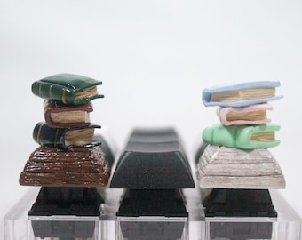 Book Stack Artisan Keycap | Light Academia / Dark Academia