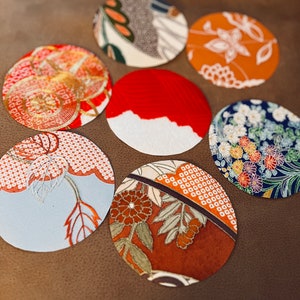 Greeting cards silk vintage Japanese kimono fabrics handmade 5 cards assorted designs thank you anniversary birthday friendship love card image 10
