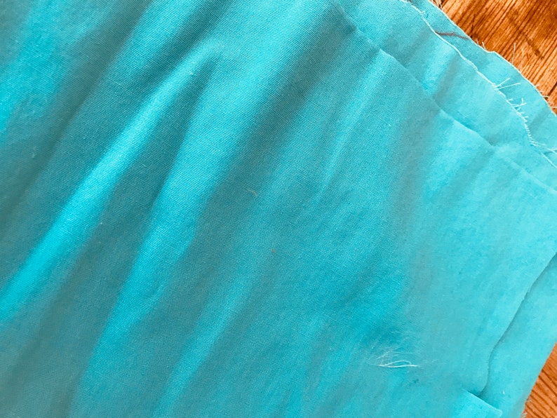 Cotton fabric 2 panels teal turquoise cotton sewing quilting supplies school arts/&craft 30x33 and 22x45 kid/'s fun clothing design