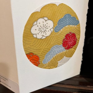 Greeting cards silk vintage Japanese kimono fabrics handmade 5 cards assorted designs thank you anniversary birthday friendship love card image 3