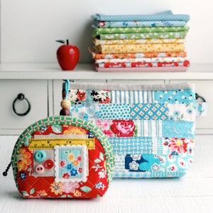 PDF Pattern Bundle - Quilted Notions Pouch and Patchwork Project Pouch PDF Sewing Patterns