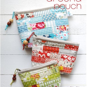 PDF Scrappy Zipper Pouch Sewing Pattern in 3 sizes image 1