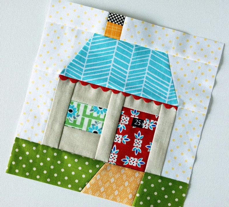 Quilt Block House Patchwork PDF Sewing Pattern image 2