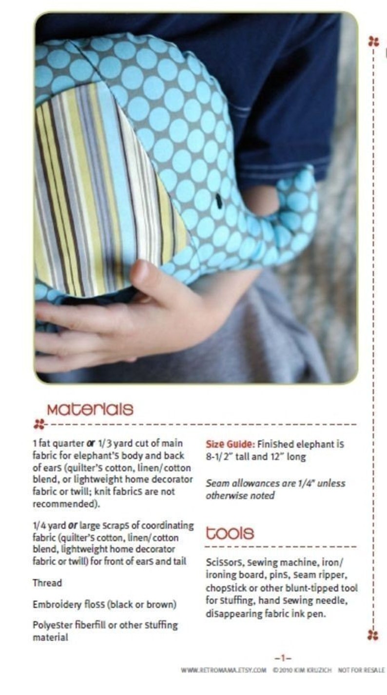 stuffed animal pattern pdf