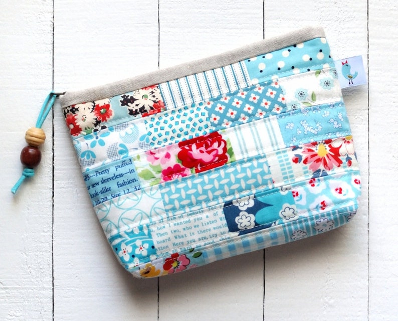 PDF Scrappy Zipper Pouch Sewing Pattern in 3 sizes image 2