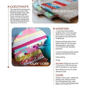 PDF Sewing Pattern Posy Cozies Patchwork Tea Cozy Instant Download image 2