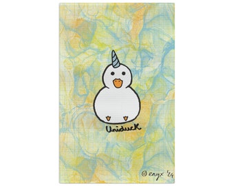 Microfiber Tea Towel (Uniduck: Swirl Yellow)